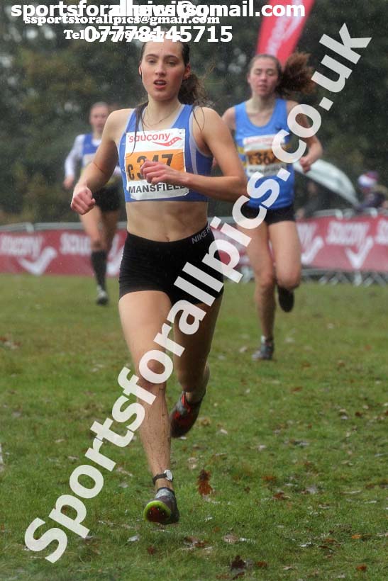 Womens under-17s, National Cross Country Relay Champs., Berry Hill Park, Mansfield.  Photo: David T. Hewitson/Sports for All Pics